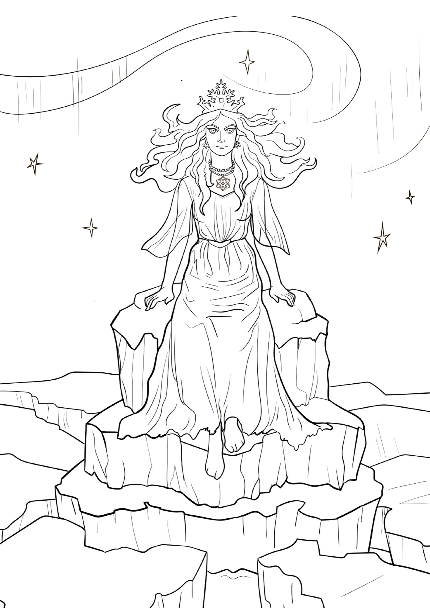 Snow Queen Audiocoloring
